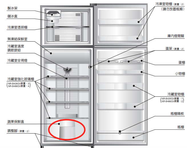 panasonic NR-B426GV的菜皿(蔬果保鮮盒)