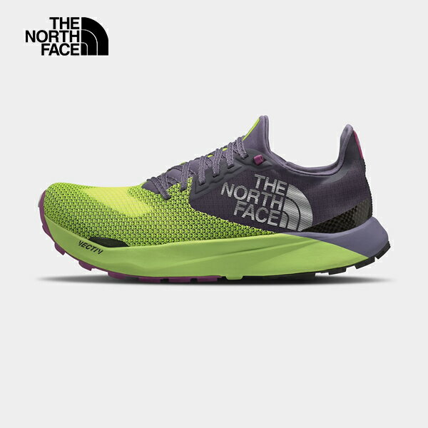美國[The North Face] W SUMMIT VECTIV SKY / 女款SUMMIT碳纖維跑鞋 (綠紫) / 越野跑鞋《長毛象休閒旅遊名店》