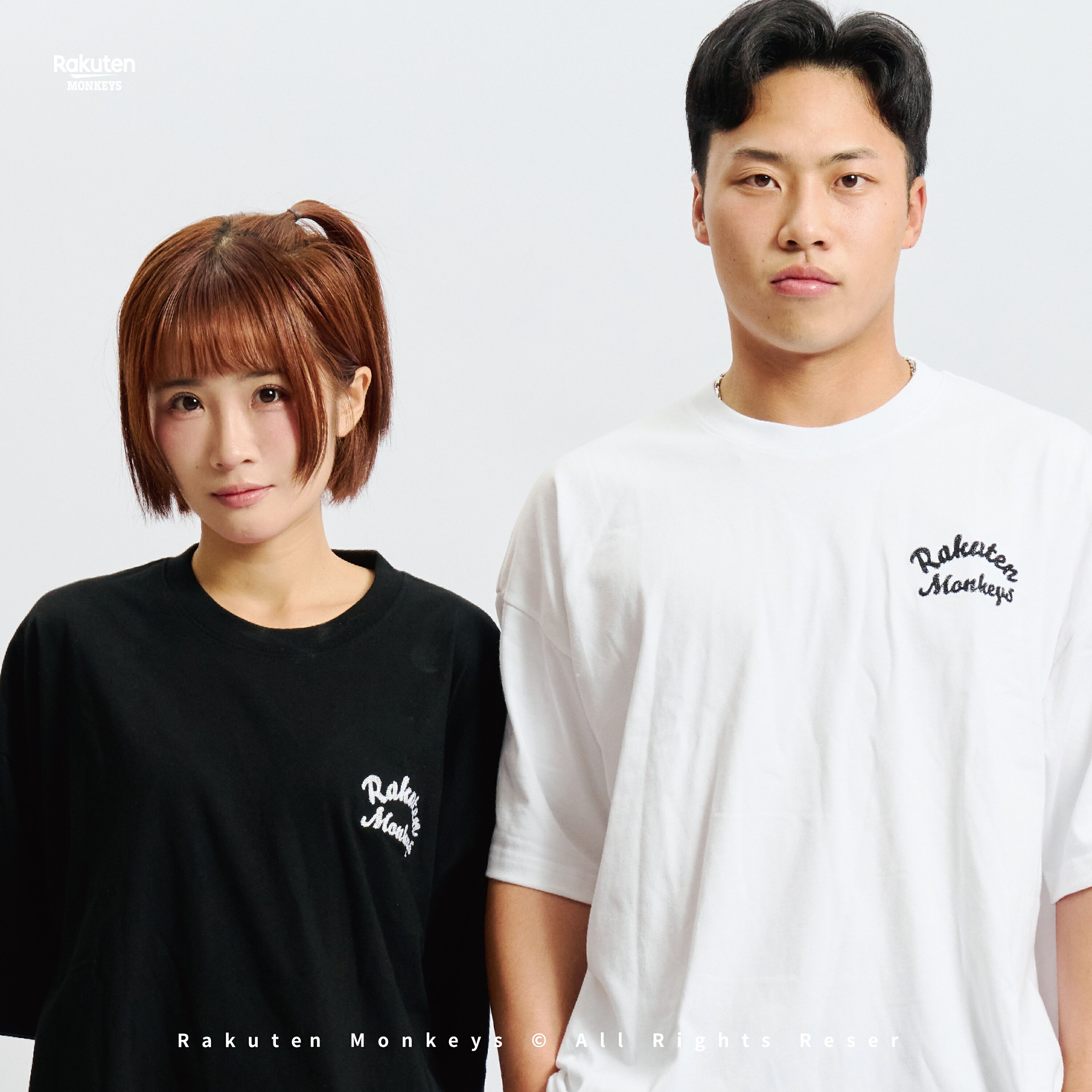 MONKEYS LOGO 電繡短T-黑