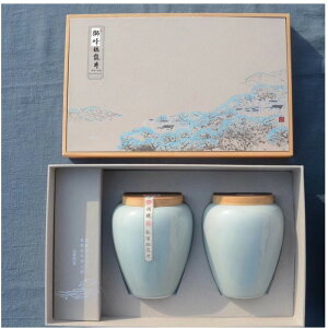 現貨2021年杭州西湖獅峰龍井明前二級綠茶半斤250g豆香瓷瓶禮盒裝