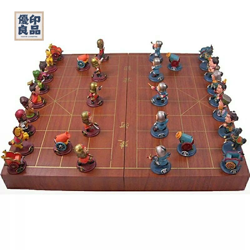 免運 象棋 五子棋 國際象棋 中國象棋套裝 折疊棋盤 Q版三國 版象棋,樹脂象棋子卡通象棋 工廠現貨直銷 全館八折 售後保障 可開發票 y563