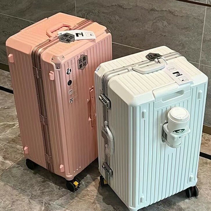 行李箱 鋁框行李箱 26吋28吋30吋 5輪承重行李箱 減震剎車輪 帶掛鉤 超大容量拉桿箱 多功能旅行箱登機箱