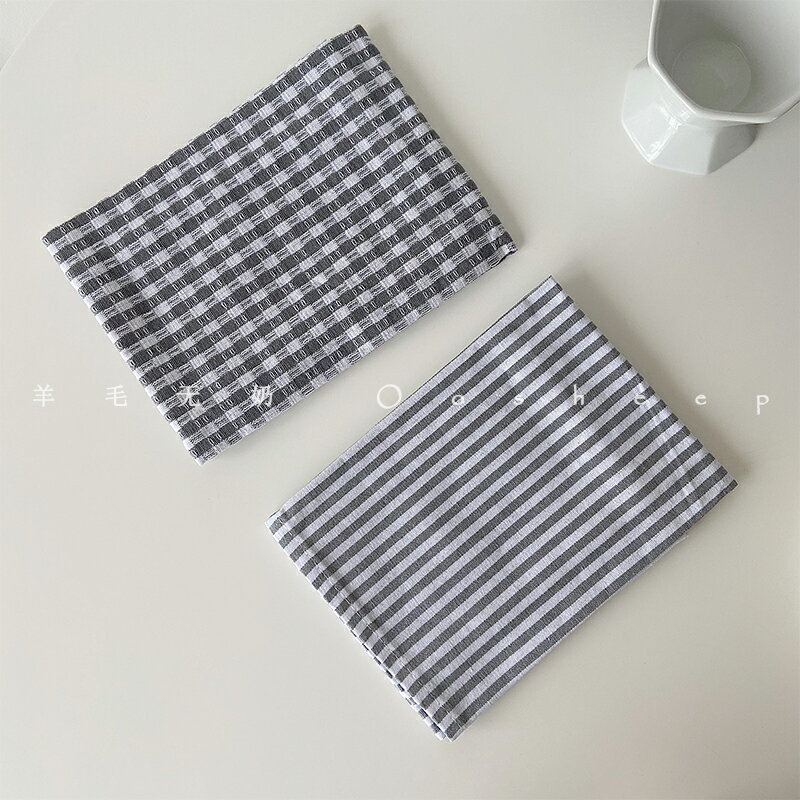 oosheep ins日式復古餐墊布藝杯墊折疊隔熱墊家用裝飾墊擺拍道具
