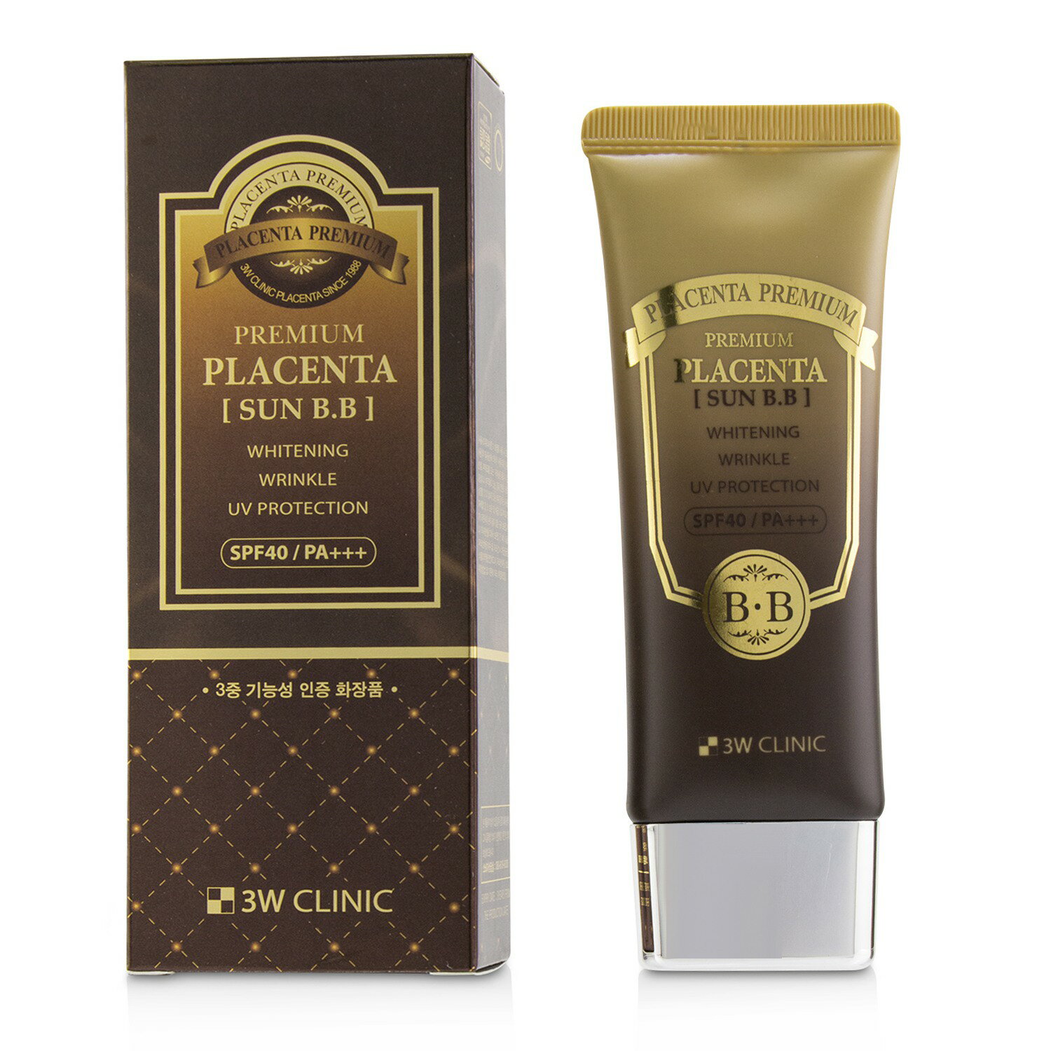 3W Clinic - 胎盤防曬 BB霜SPF 40/ PA+++ Premium Placenta Sun BB Cream SPF 40/ PA+++