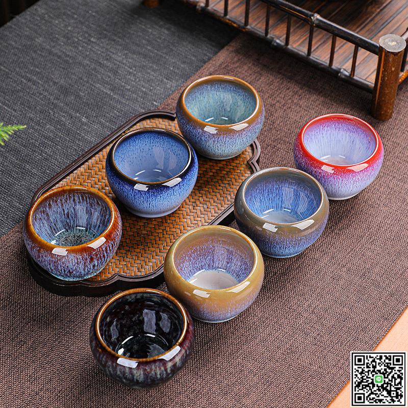 跨境建盞窯變單杯陶瓷功小夫茶杯茶盞天目釉主人杯品名杯茶碗禮品-UM.有米家居