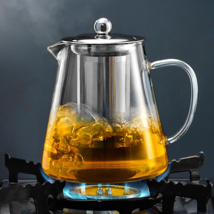 天喜玻璃茶壺家用過濾泡茶壺大容量水壺耐熱玻璃壺花茶紅茶具套裝【摩可美家】