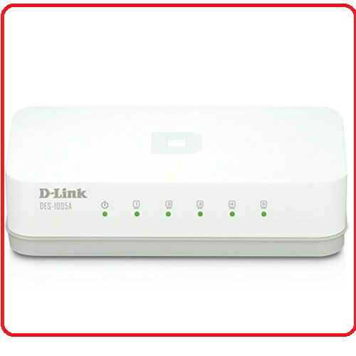 D-Link DES-1005A 5埠10/100Mbps桌上基本型乙太網路交換器(外接式電源供應器)