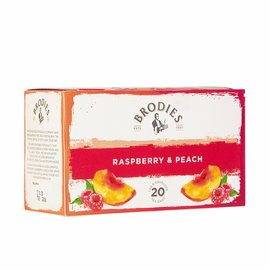 Brodies 蘇格蘭茶 風味茶包 覆盆莓蜜桃 Raspberry & Peach 20包/盒