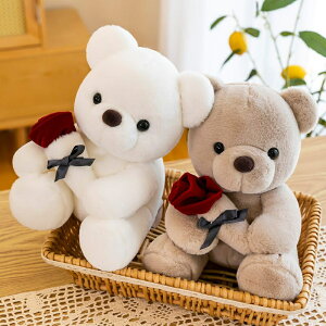 【玩偶】泰迪熊公仔小熊抓機佈娃娃地攤貨源毛絨玩具熊情人節禮物年會禮品