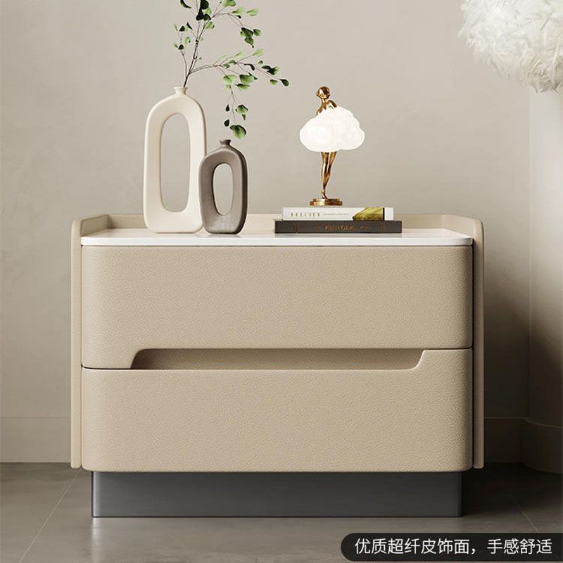免安裝新款輕奢高級感現代簡約實木床頭櫃奶油臥室家用網紅床邊櫃
