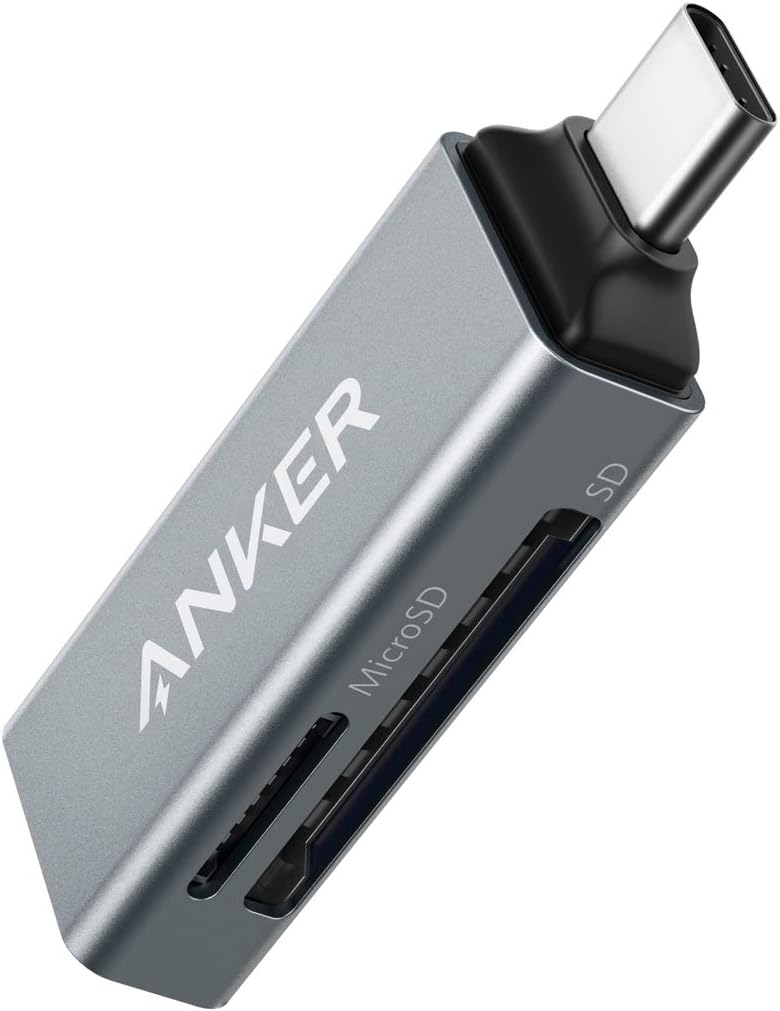 日本 Anker USB-C 讀卡機 二合一讀卡機 轉接頭 Type-C 讀卡器 SD卡 記憶卡 高速讀卡器 轉換器 【小福部屋】 1