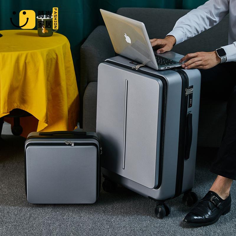 免運 行李箱 拉杆箱 旅行箱 密碼箱 小型20寸商務前開拉桿箱24男登機箱輕便旅行箱網紅密碼箱行李箱女特惠/店長優選 全館折扣 售後保障 工廠現貨 開立發票 s5329