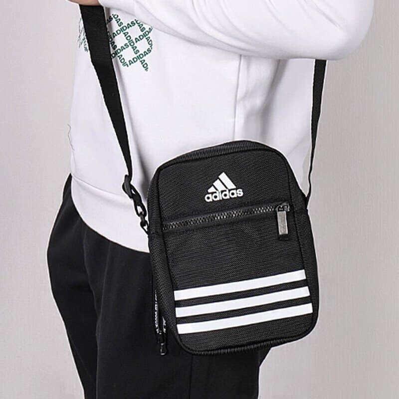 Kumo Shoes Adidas Bag 黑白三條線小logo 小方包腰包側背包斜背復古款dz9239 Kumo Shoes Rakuten樂天市場