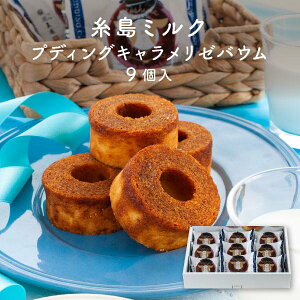 糸島牛奶 布丁焦糖年輪蛋糕 9個裝｜ 福岡 糸島 伴手禮 甜點日本必買 | 日本樂天熱銷