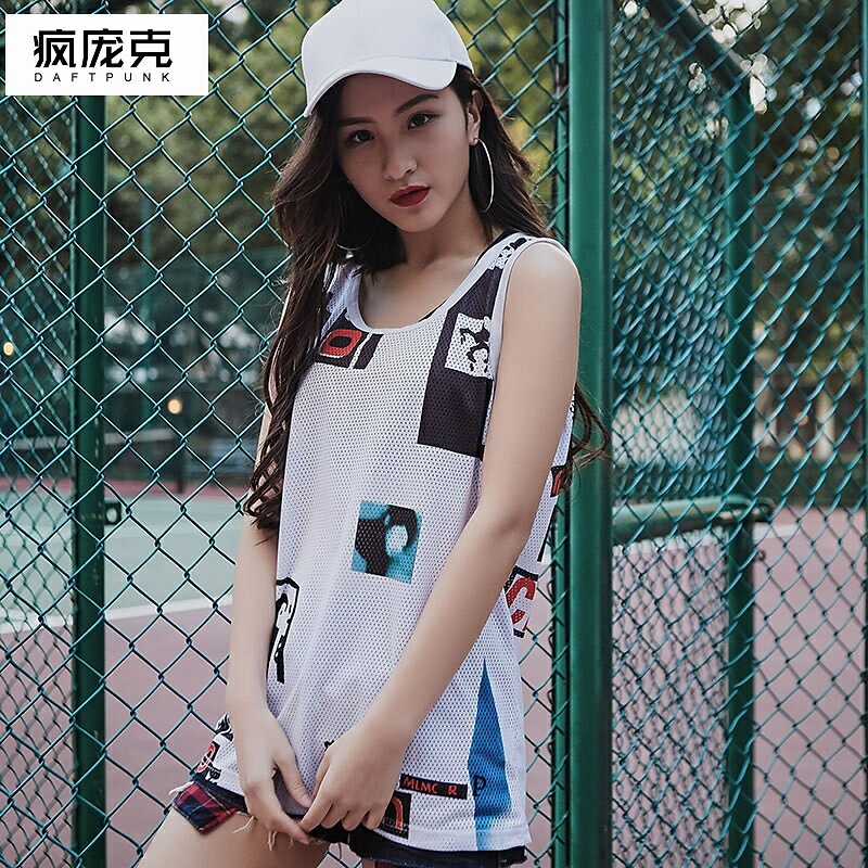 跑步背心女無袖速幹T恤寬松健身冰絲網眼透氣運動上衣薄外穿夏季