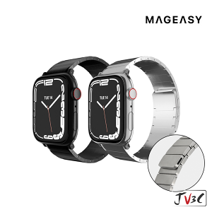 MAGEASY Maestro M 不鏽鋼磁吸錶帶 適用Apple watch 8 7 SE 6 5 4 45 41