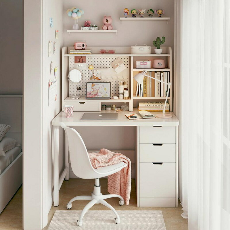 書桌家用桌子臥室女生簡約ins風白色電腦桌簡易小戶型辦公學習桌