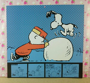 【震撼精品百貨】史奴比Peanuts Snoopy 超大卡片 滾雪球藍 橘色 震撼日式精品百貨