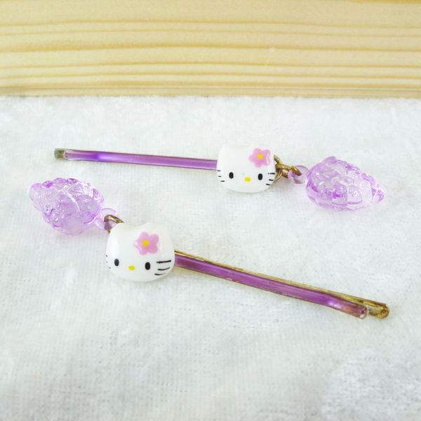 【震撼精品百貨】Hello Kitty 凱蒂貓 髮夾 草莓(紫)【共1款】 震撼日式精品百貨