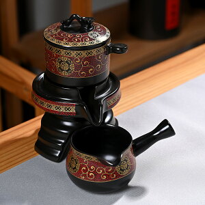 家用陶瓷泡茶壺單壺大容量石磨旋轉懶人自動功夫茶具配件喝茶杯