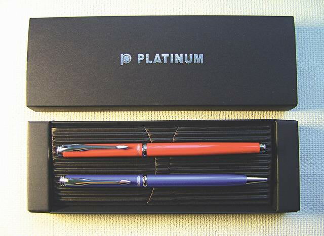 PLATINUM 白金牌 WKN-250、BKN-250 鋼珠筆+原子筆 2支入對筆 / 組