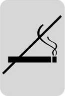 迪多deflect-o 610810S 禁止吸煙-鋁質方形貼牌 / 個