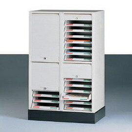 捲門式公文櫃系列-CP-6214+CP-02 二排二層+腳座