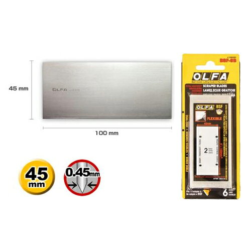 日本 OLFA 刮刀彈性替刃 6片/包 BSF-6B【APP滿額下單10%點數(單一帳號最高1000點)】9/30止