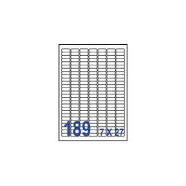 裕德 U4344 電腦列印標籤189格25.4x10mm-100張入 / 包