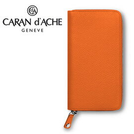 <br/><br/>  CARAN d'ACHE 瑞士卡達 LEMAN 利曼系列 小牛皮仕女皮夾. 橙<br/><br/>