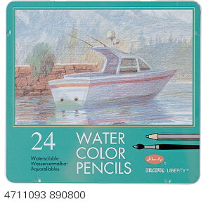 利百代 水溶性 CC-858ZM 色鉛筆 24色/鐵盒