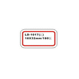 【龍德】 LD-1017(紅)自粘性標籤 18x32mm/包