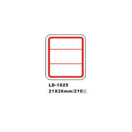 【龍德】 LD-1025(紅)自粘性標籤 21x26mm/包
