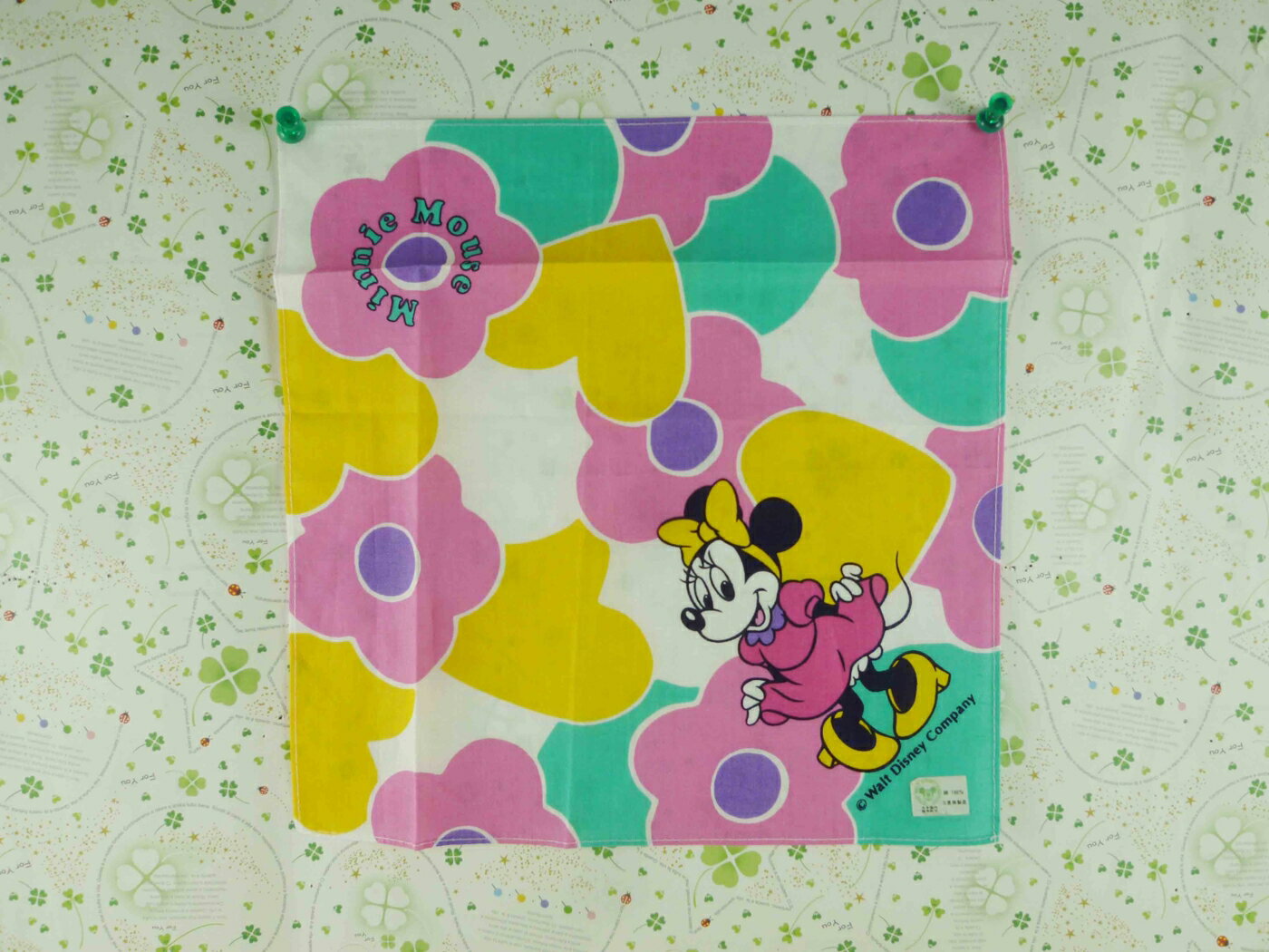 【震撼精品百貨】Micky Mouse 米奇/米妮 手帕-小花 震撼日式精品百貨