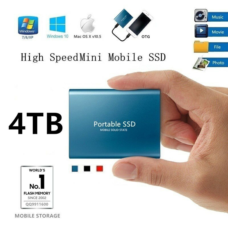 SSD移動固態硬碟 超大容量電腦硬碟 外接硬碟 行動硬碟 高速硬碟 固態硬碟 輕薄隨身攜帶