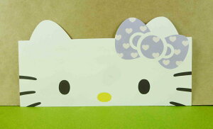 【震撼精品百貨】Hello Kitty 凱蒂貓 頭型卡片-紫愛心 震撼日式精品百貨