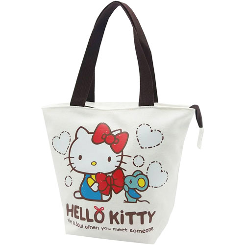 三麗鷗 HelloKitty帆布餃型手提袋【愛買】