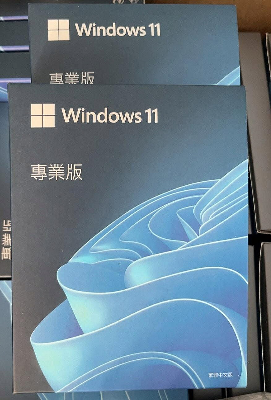 微軟正版Windows 11 專業版彩盒裝 64位元繁體中文系統安裝U盤 一機一碼終身授權 永久使用【微軟批發零售】