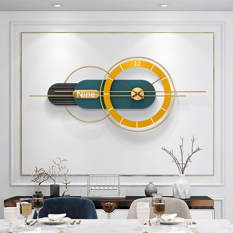 北歐輕奢鐘錶客廳掛鐘現代簡約餐廳裝飾時鐘掛墻個性創意家用鐘飾