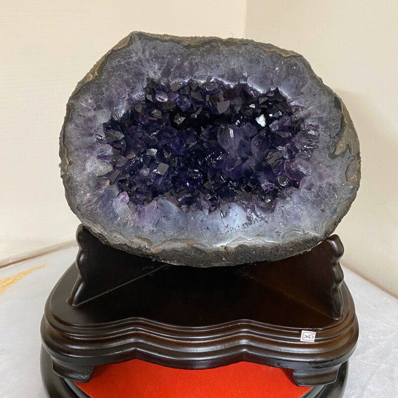 天然 烏拉圭🇺🇾財寶袋圓洞型 紫晶洞 紫水晶洞 🔮紫遇貴人 專屬你的小烏圭😘系列 4.3kg 編號:245
