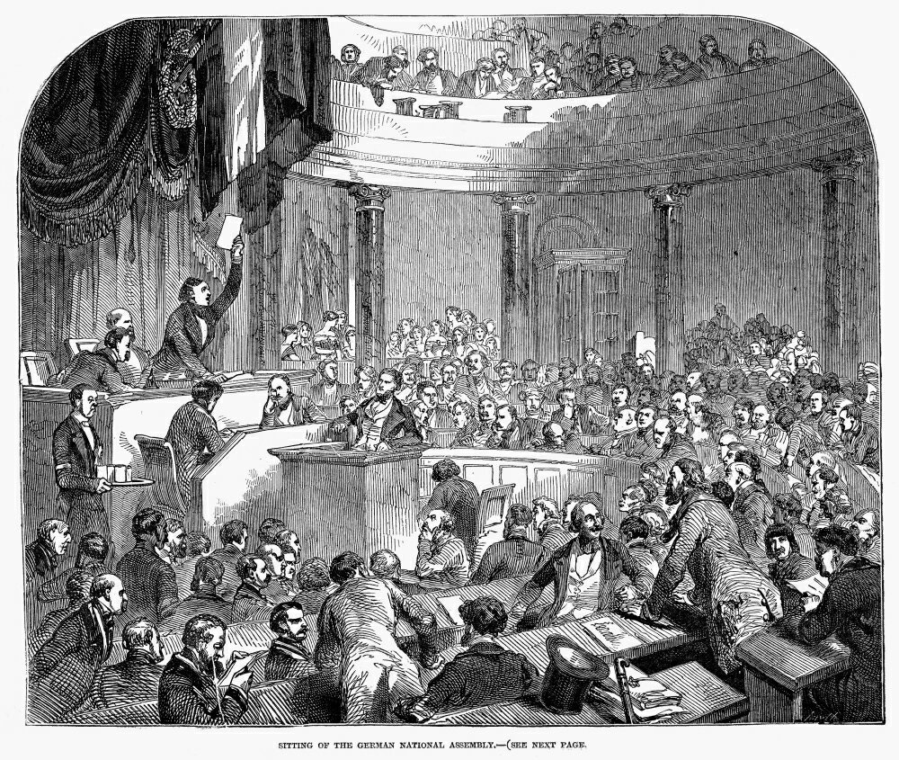 Germany Assembly 1848 Na Session Of The German National Assembly In St 