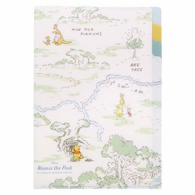 【震撼精品百貨】小熊維尼 Winnie the Pooh ~日本Disney迪士尼 小熊維尼 A5 3P資料夾 文件夾-地圖*68811