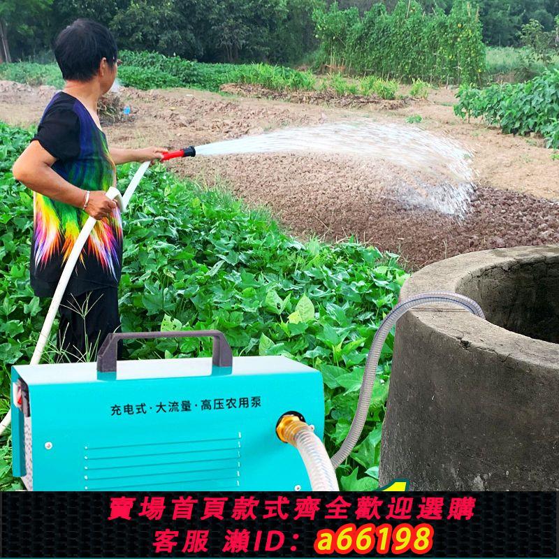 【臺灣公司 可開發票】充電水泵農用灌溉抽戶外澆菜水泵大功率抽井水12v自吸高壓抽水機