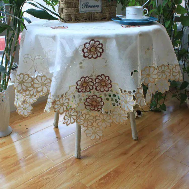 家紡蕾絲布藝歐式簡約現代餐桌布茶幾布鋼琴蓋布裝飾巾電視蓋布