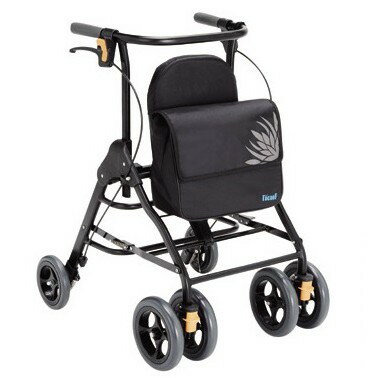 日本幸和TacaoF助行器KHS05(黑色)帶輪型助步車 步行輔助車 助行椅