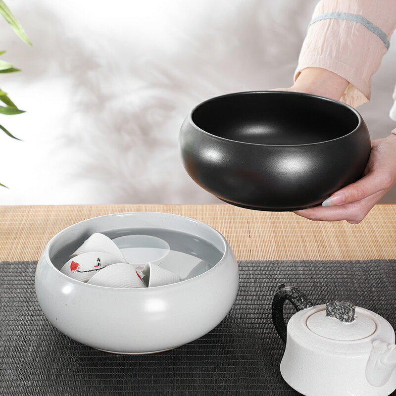 陶瓷茶洗茶具配件大號特大筆洗茶洗缸功夫茶道茶洗水盂洗茶杯盆 4