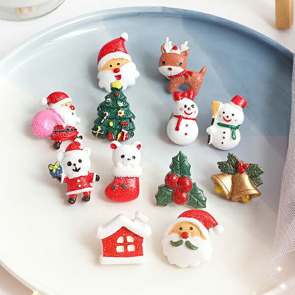 聖誕節凸凸亮片樹酯麋鹿鈴鐺 徽章 胸針【BlueCat】【 XM0393】