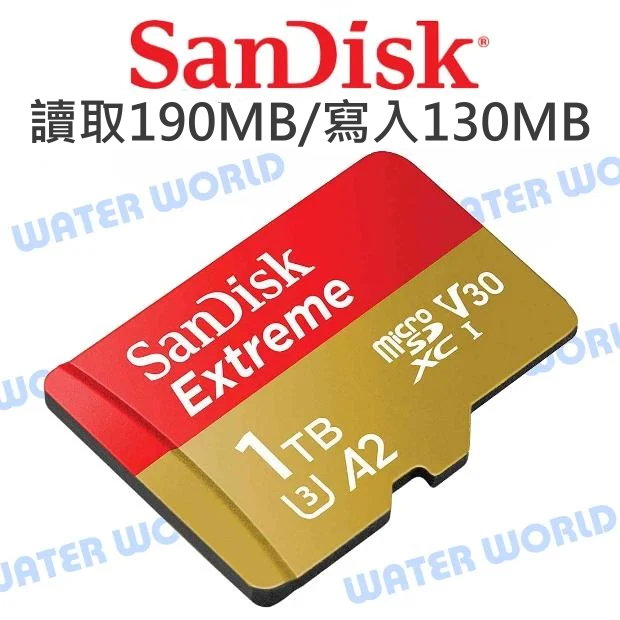 SanDisk Micro Extreme【1TB 讀取190 寫入130MB/s】記憶卡 公司貨【中壢NOVA-水世界】【APP下單4%點數回饋】