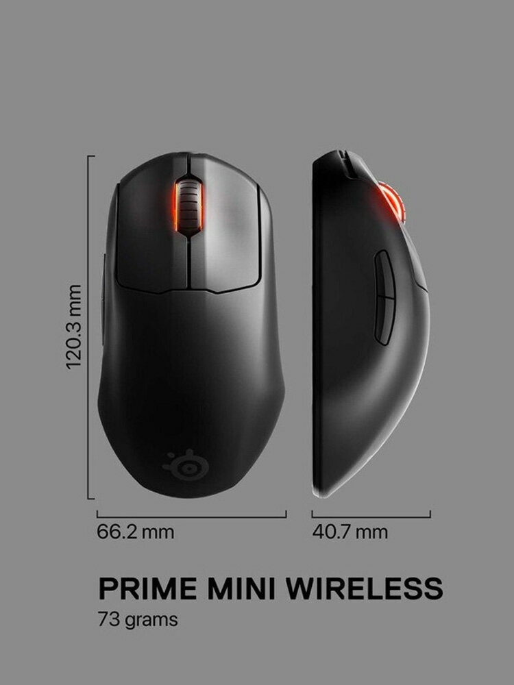 賽睿Prime wireless/mini 迷你皮王無線電腦電競游戲輕量化鼠標-樂購