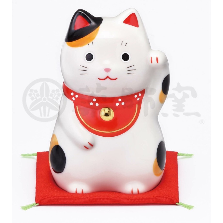 日本藥師窯 招福招財貓 透明釉 瓷器 祈福大開運 陶藝 裝飾 擺飾 幸運迎賓貓 日式雜貨 吉祥物【花屋】 1